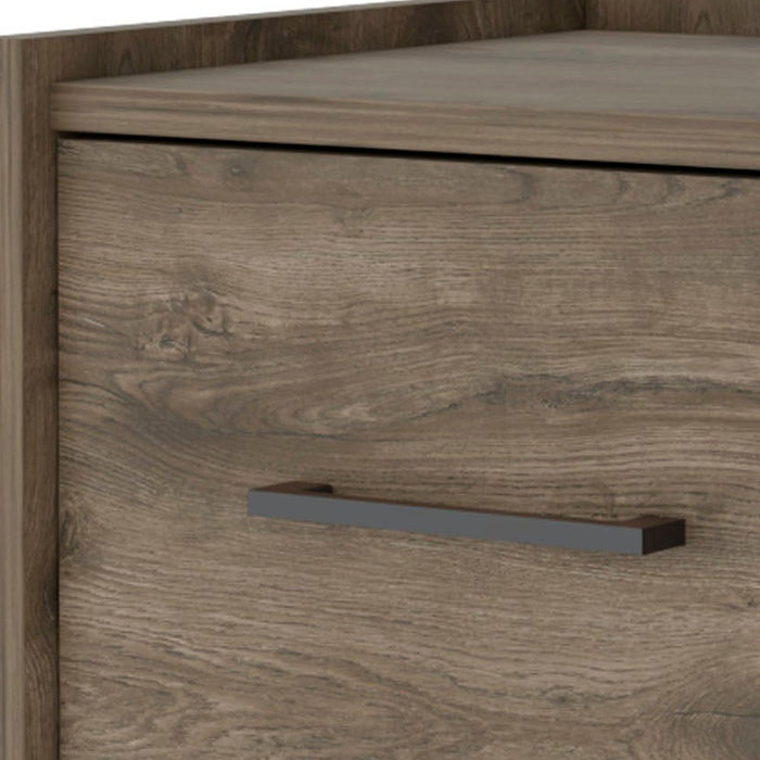 10" Brown Wood One Drawer Floating Nightstand
