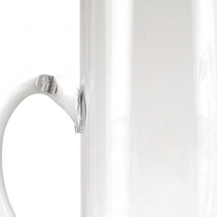 10" Clear Mouth Blown Lead Free Crystal Glass Pitcher