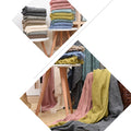 100% Cotton Embroidered Flowing Fringe Shawl Blanket