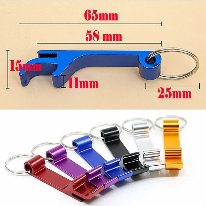 10PCS Bottle Opener Keychain Aluminum Beer Bottle Openers Metal EDC Soda Keyring Tool Gift Accessories for Kitchen