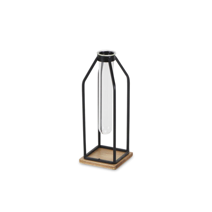 11" Black Glass Tabletop Sculpture