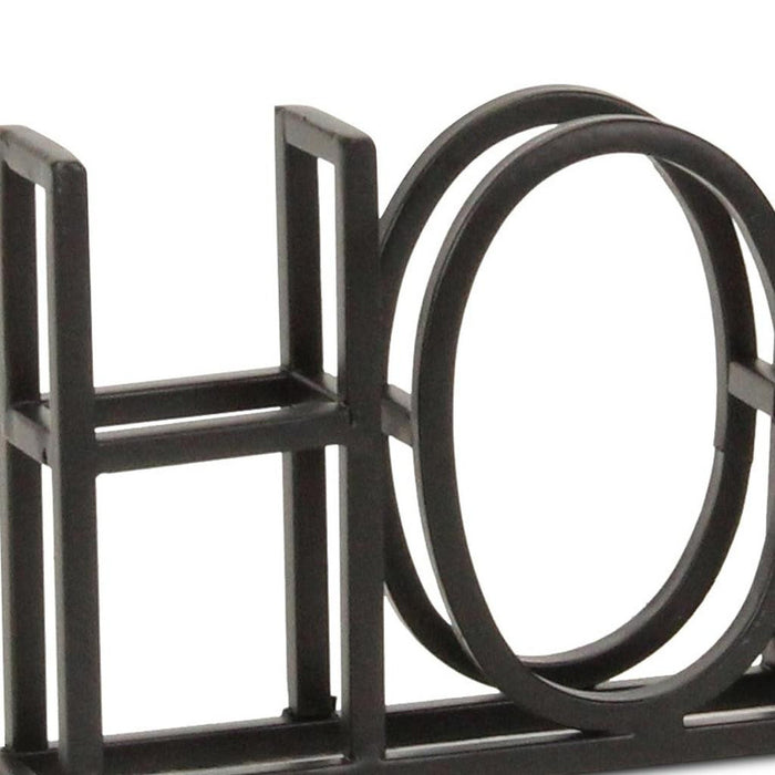 11" Black Metal Home Tabletop Sign