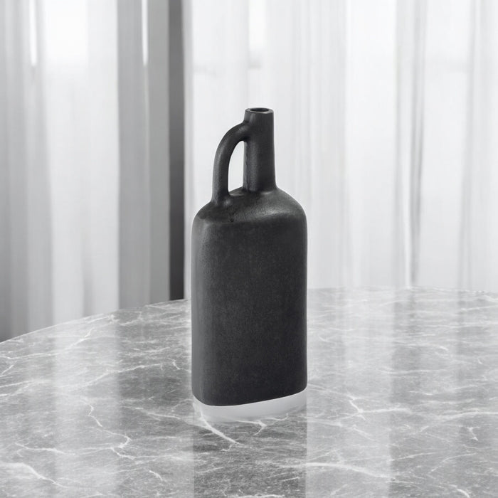 11" Gray Aluminum Jug Table Vase