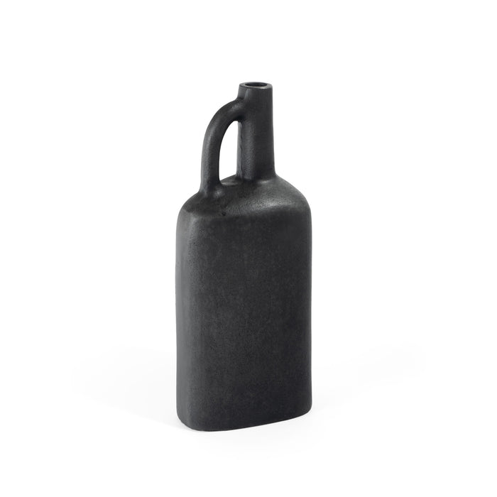 11" Gray Aluminum Jug Table Vase