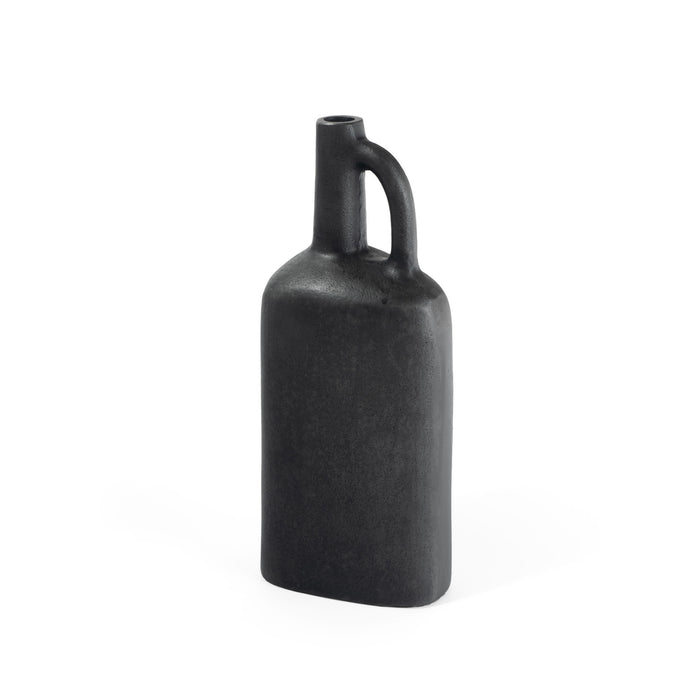 11" Gray Aluminum Jug Table Vase