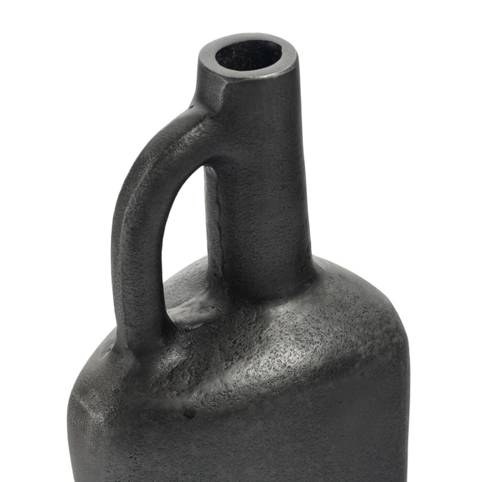 11" Gray Aluminum Jug Table Vase