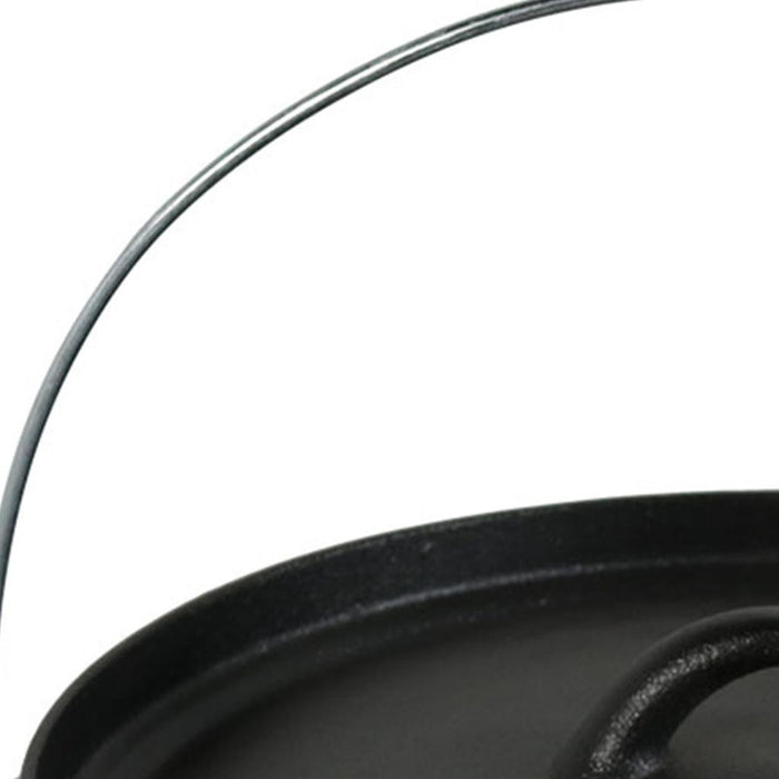 12" Black Cast Iron Dutch Oven Stock Pot