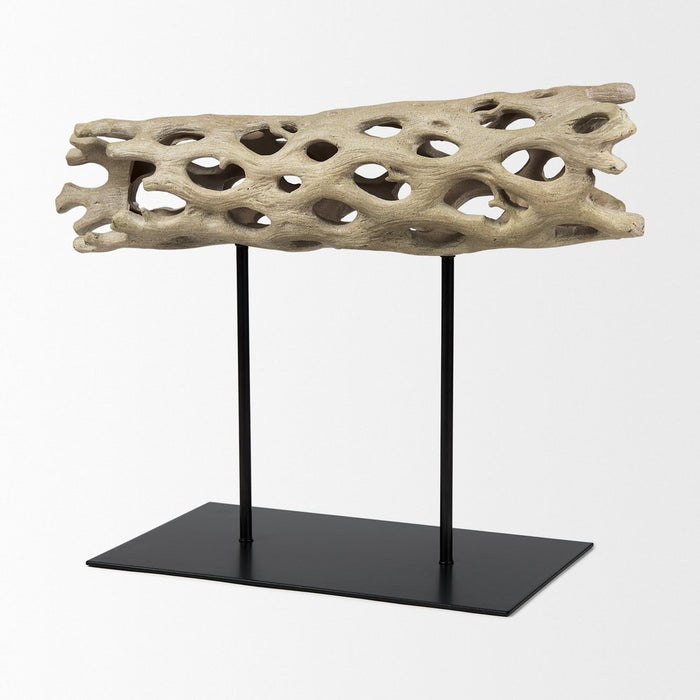 12" Brown Resin Tabletop Sculpture