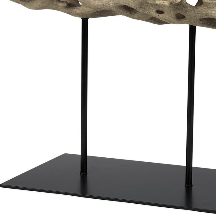 12" Brown Resin Tabletop Sculpture
