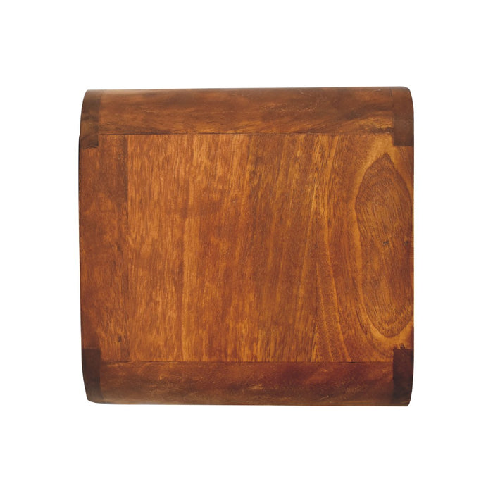 12" Chestnut Solid Wood One Drawer Floating Nightstand