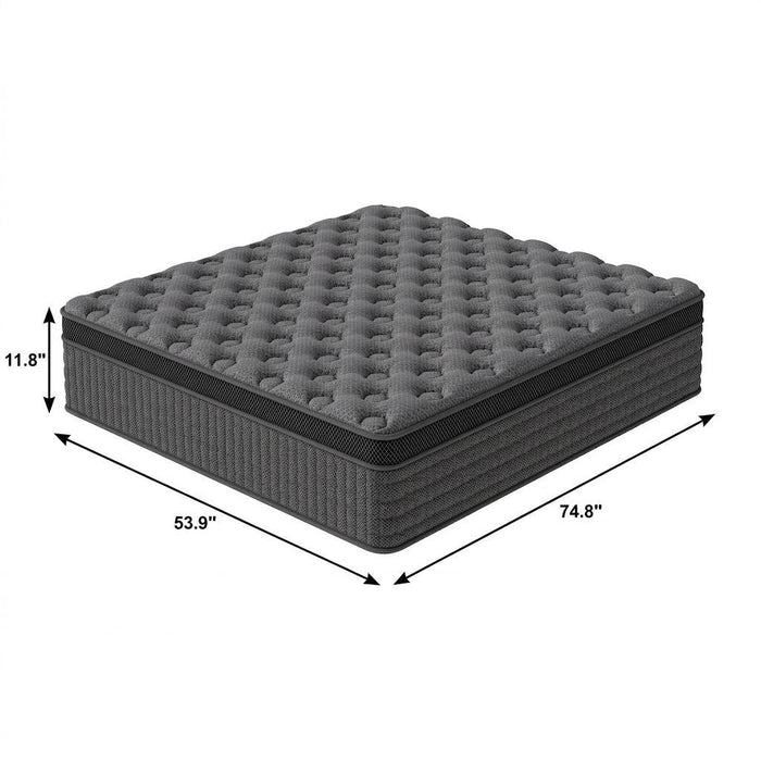 12" Full Double Lumbar Support Memory Foam Hybrid Mattress