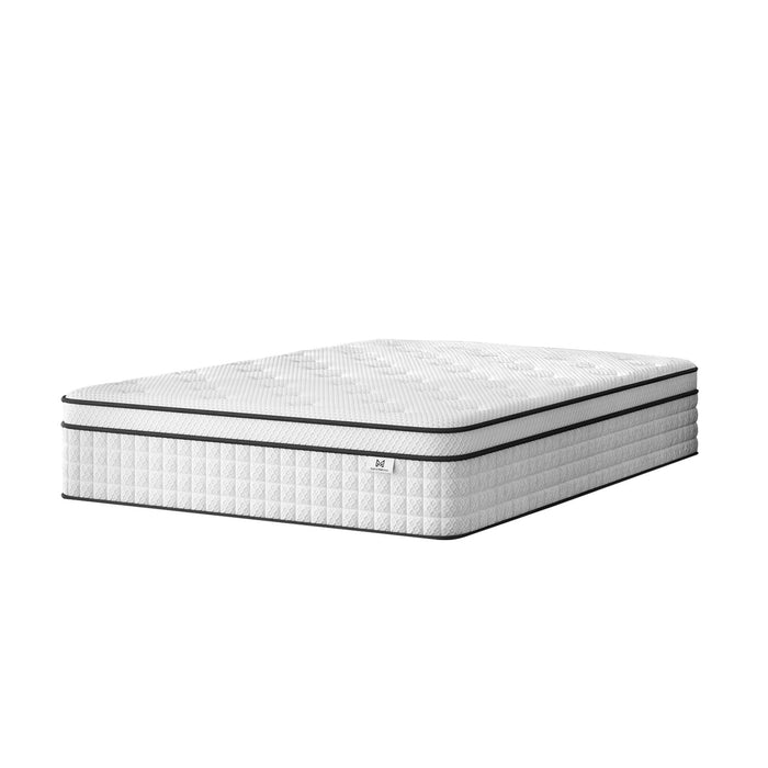 12" King Gel Memory Foam Check Medium Hybrid Mattress