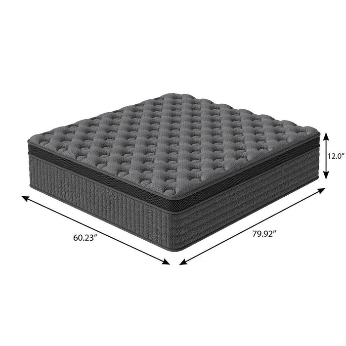 12" Queen Lumbar Support Memory Foam Hybrid Mattress