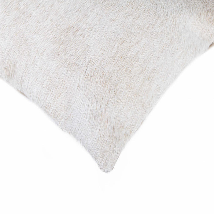 12" X 20" Natural Cowhide Lumbar Throw Pillow