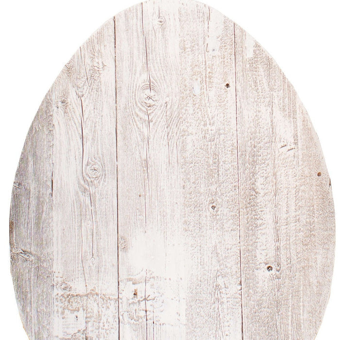 12" X 9" White Easter Solid Wood Hanging Dimensional Sculpture
