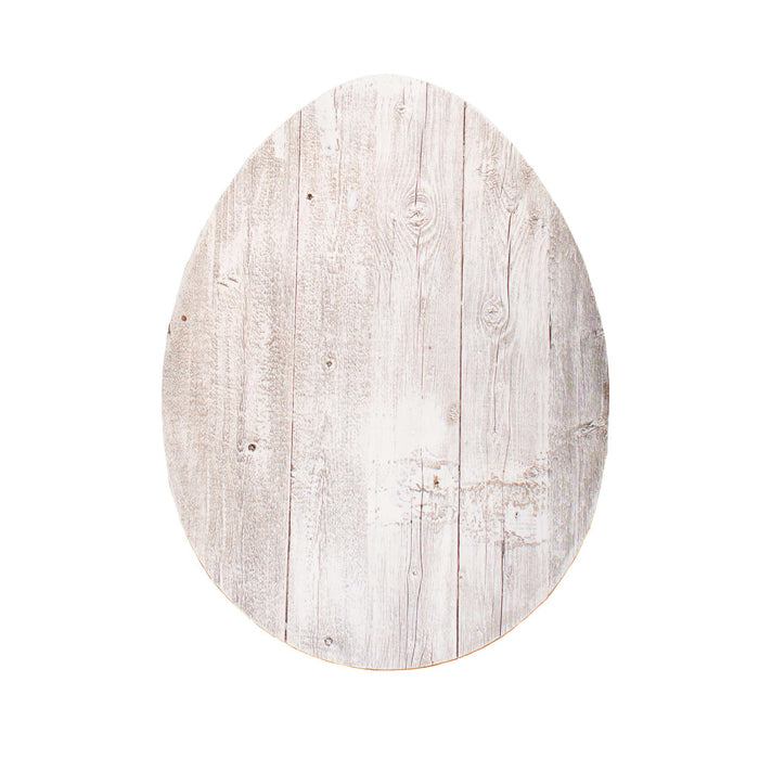 12" X 9" White Easter Solid Wood Hanging Dimensional Sculpture