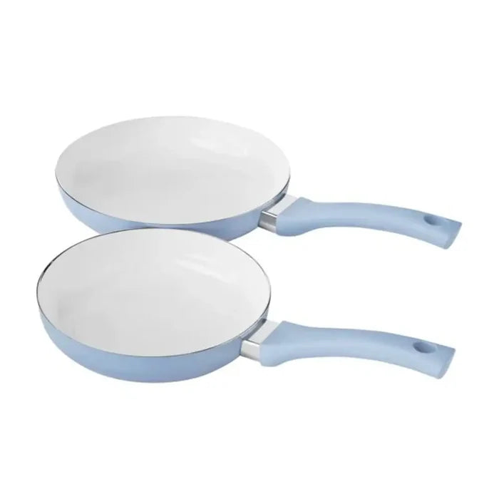 12pc Ceramic Cookware Set, Blue Linen
