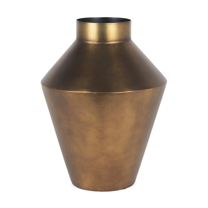 13" Antiqued Bronze Metal Table Vase
