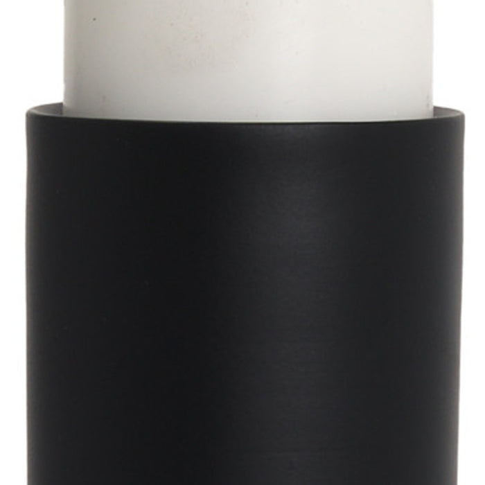 13" Black Metal Tabletop Pillar Candle Holder