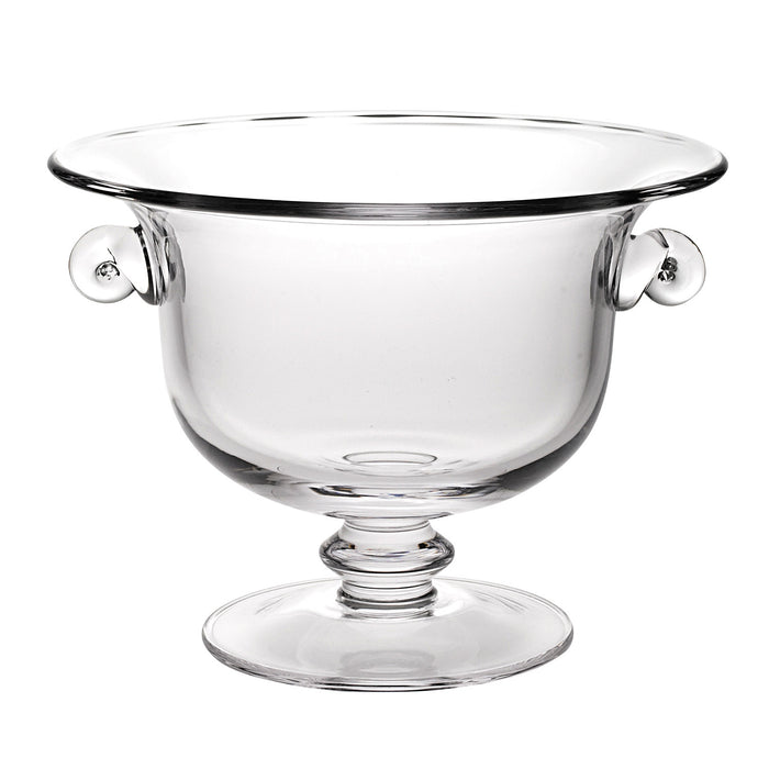 13" Clear Lead Free Crystal Round Pedestal Centerpiece Bowl With Handles