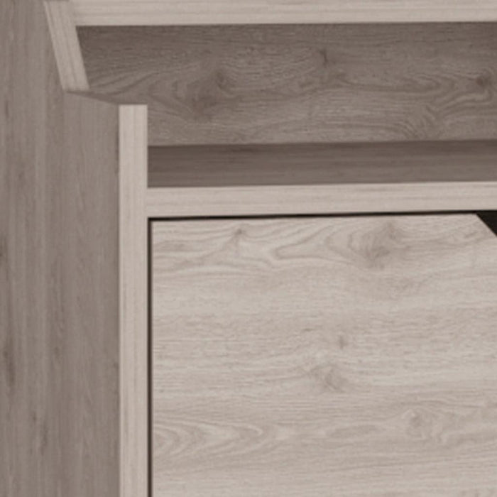 13" Gray Wood One Drawer Floating Nightstand