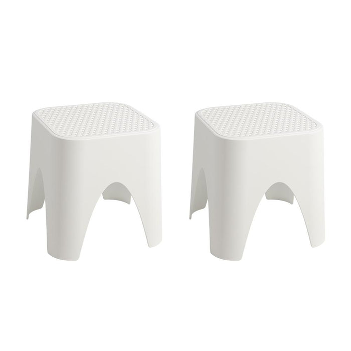 15" Plastic Outdoor Footstool Ottoman