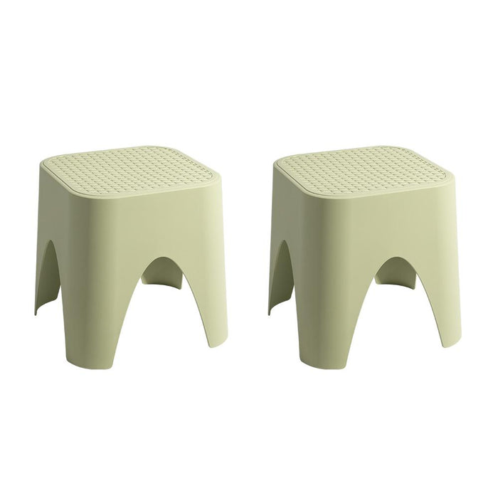 15" Plastic Outdoor Footstool Ottoman