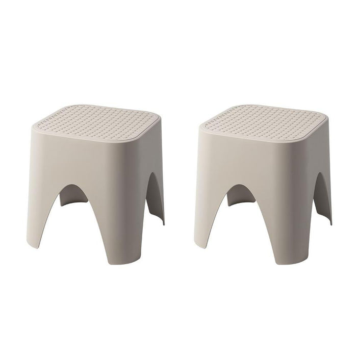 15" Plastic Outdoor Footstool Ottoman