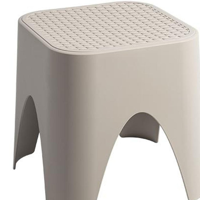 15" Plastic Outdoor Footstool Ottoman