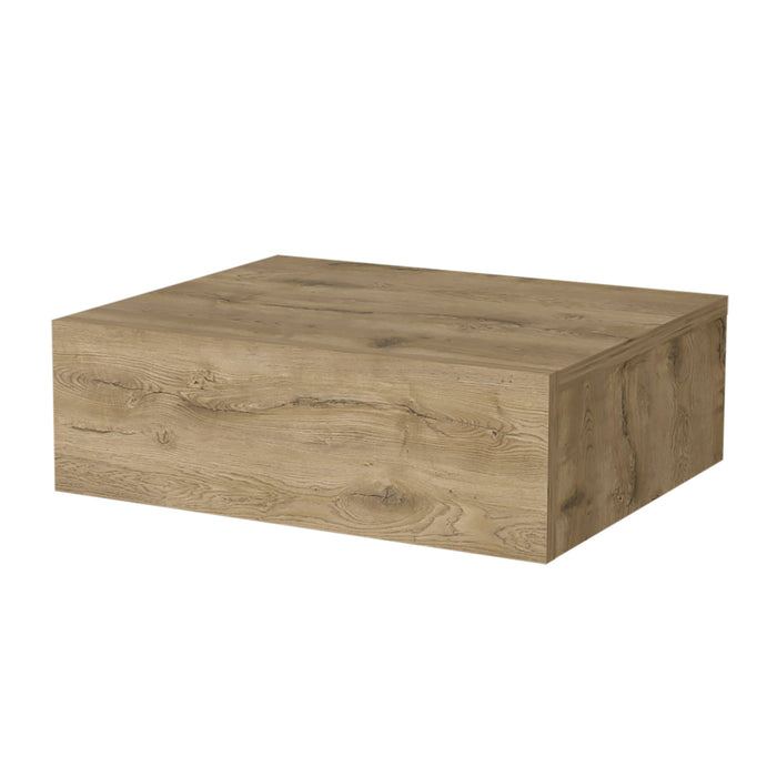 16" Beige Wood One Drawer Floating Nightstand