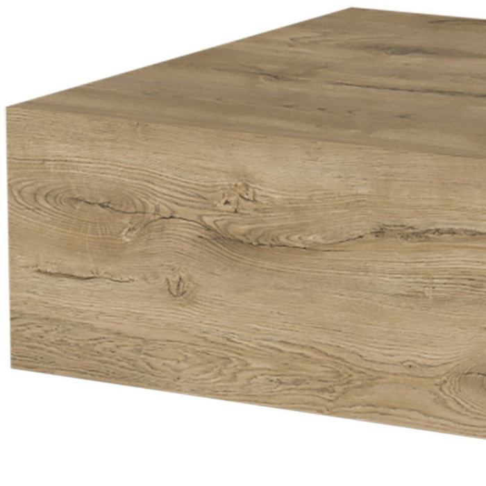 16" Beige Wood One Drawer Floating Nightstand
