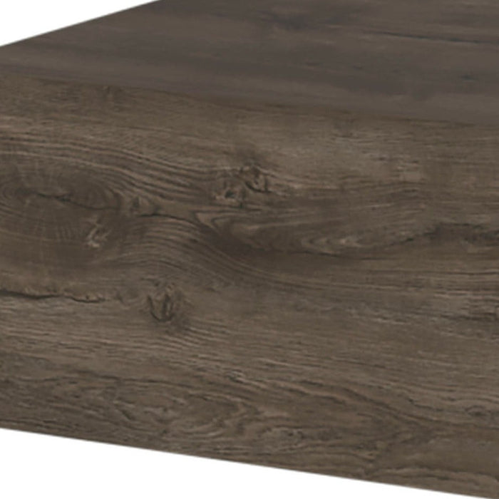 16" Brown Wood One Drawer Floating Nightstand