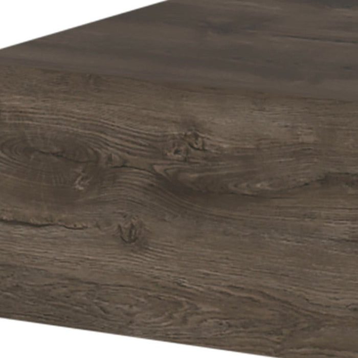16" Brown Wood One Drawer Floating Nightstand