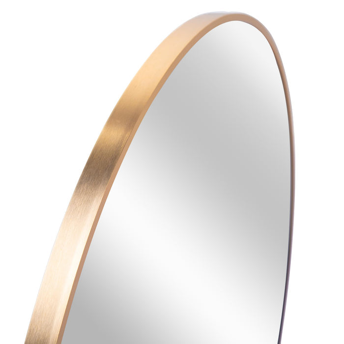 16" Gold Aluminum Round Framed Bathroom Vanity Mirror