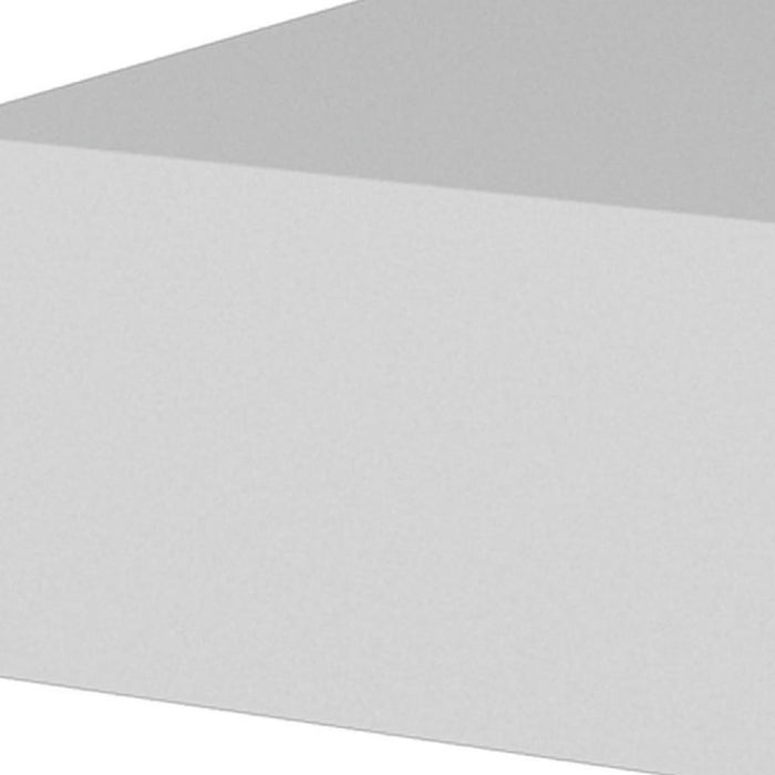 16" White Wood One Drawer Floating Nightstand