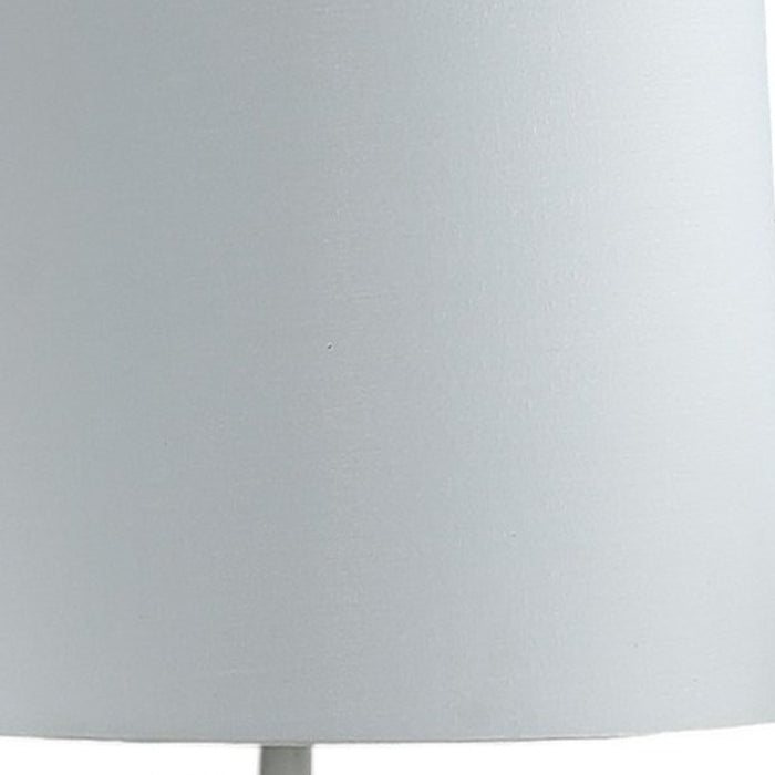 17" White Pineapple Table Lamp With Empire Shade