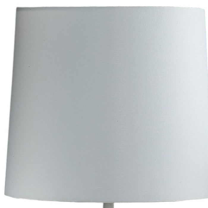 17" White Pineapple Table Lamp With Empire Shade