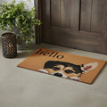 17" X 29" Natural Black and Brown Coir Welch Corgi Hello Outdoor Door Mat
