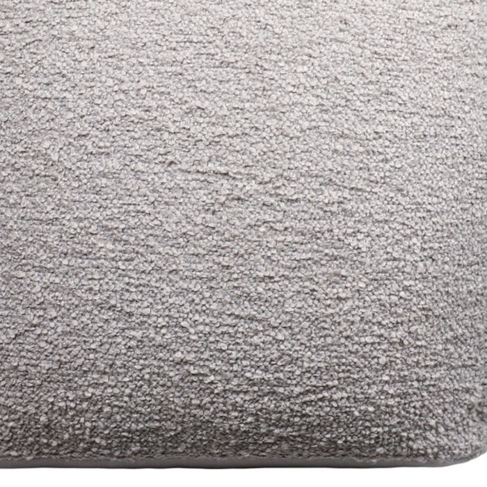 18" Gray Polyester Cube Outdoor Pouf Ottoman