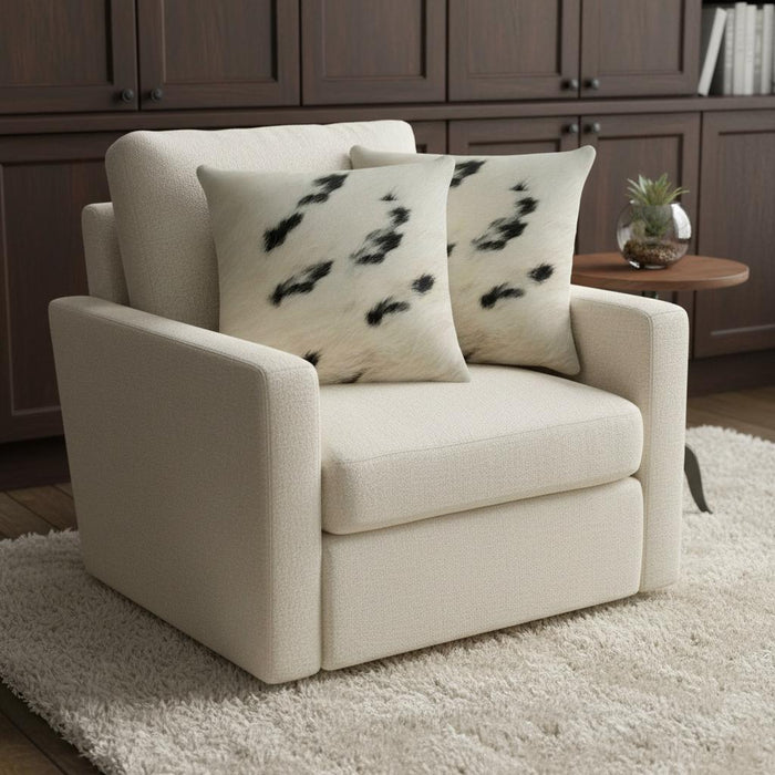 18 X 18 Black And White Cowhide Throw Pillow