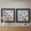 18" X 18" Brushed Silver Frame Morning Song (Set Of 2)