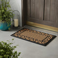 18" X 30" Brown and Black Rubber Scrollwork Outdoor Door Mat