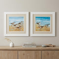 19" X 19" White Frame Sandpipers (Set Of 2)