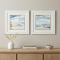 19" X 19" White Frame Subtle Mist (Set Of 2)