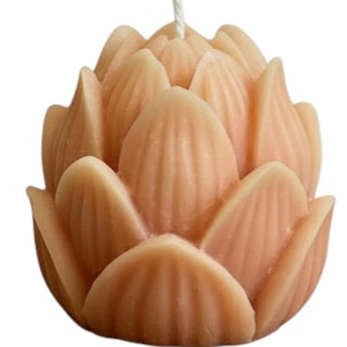 2" Orange Rose Petals Scented Dimensional Flower Candle