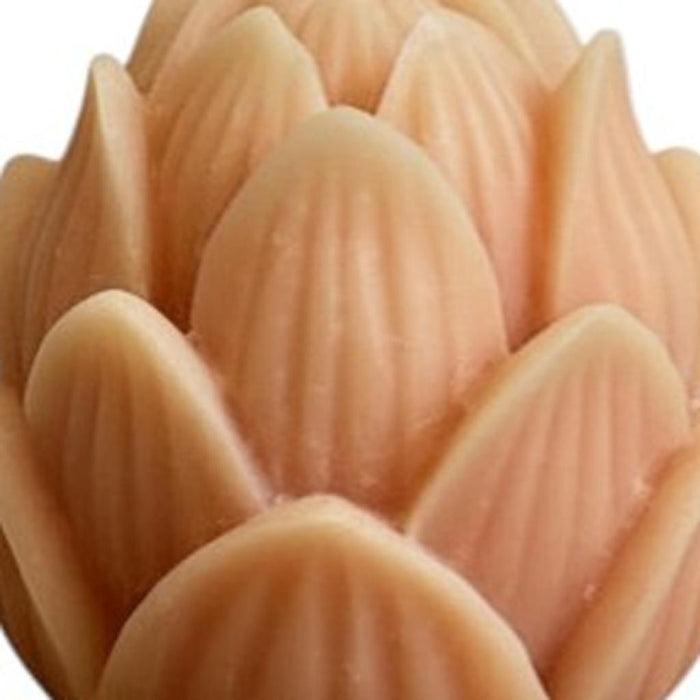2" Orange Sea Salt And Orchid Scented Dimensional Flower Candle
