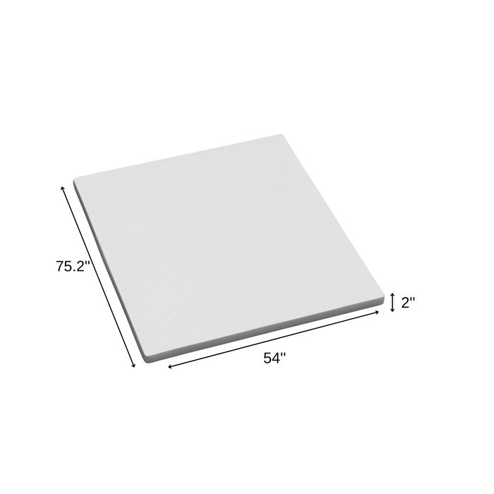 2" White Gel Memory Foam Full Double Mattress Topper