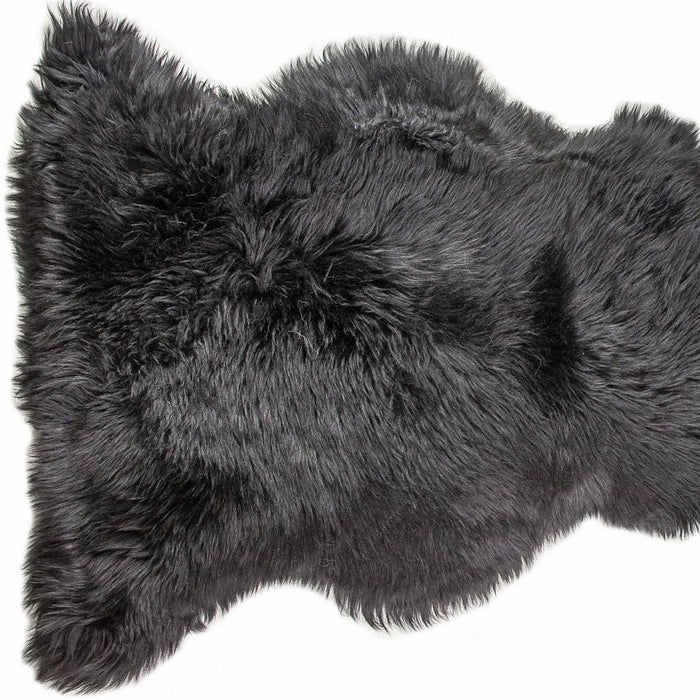 2' X 3' Black Shag Area Rug