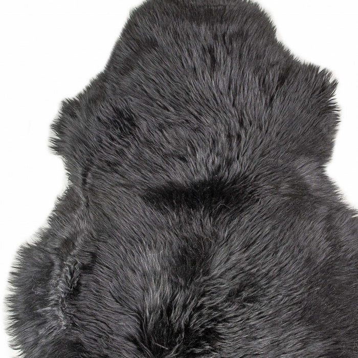2' X 3' Black Shag Area Rug