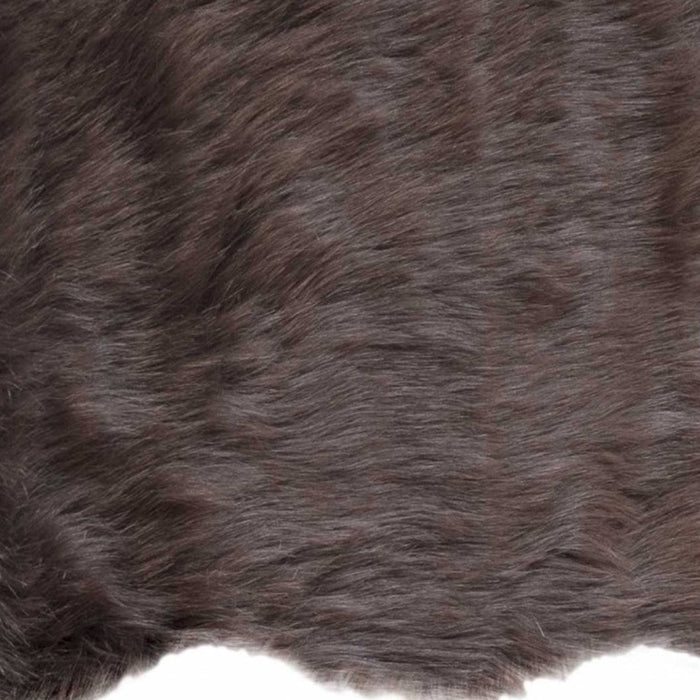 2' X 3' Chocolate Faux Sheepskin Shag Area Rug